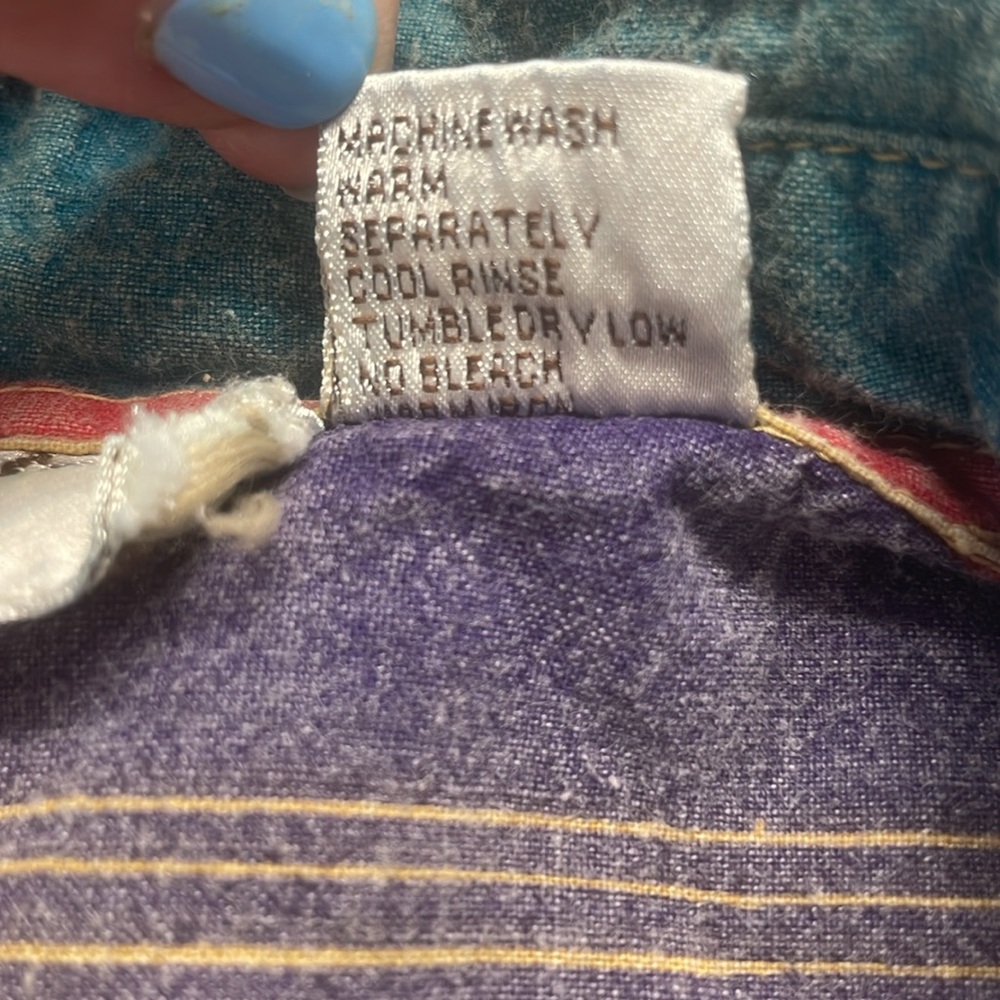 Vintage 90s Clementine striped shirt pocket 100% cotton multicolored women’s S - Picture 9 of 9